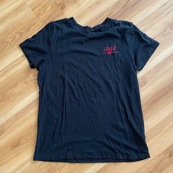 ARITZIA Sunday Best LOVER T-SHIRT BLACK large - Picture 4 of 6